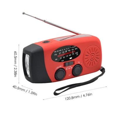 Multifunctional Portable Hand Crank Power Generation Emergency Radio Solar Disaster Prevention FM AM WB NOAA Power Bank