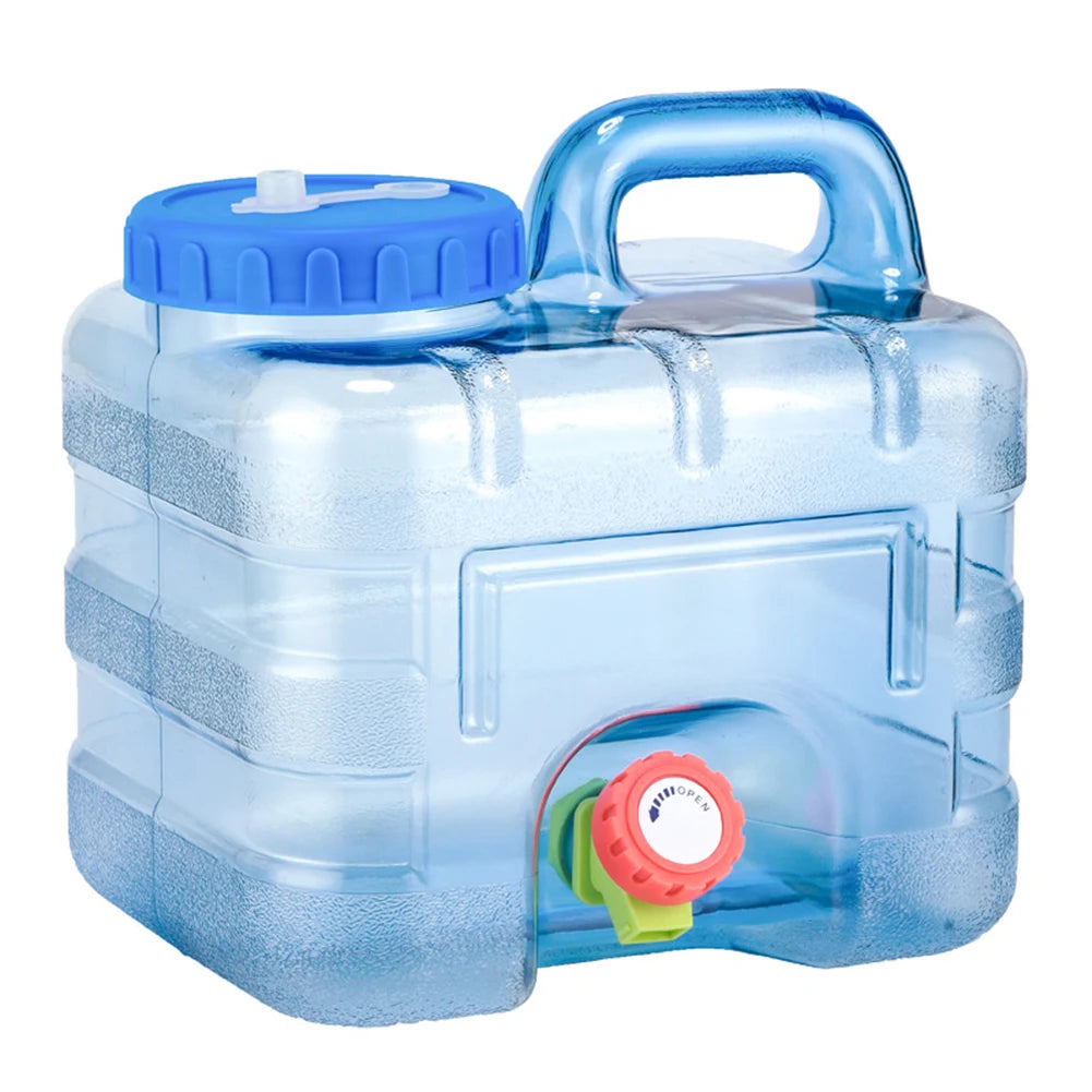 7.5/10/15L Large Capacity Pure Water Buckets Container With Faucet Portable Driving Water Tanks Emergency Water Storage