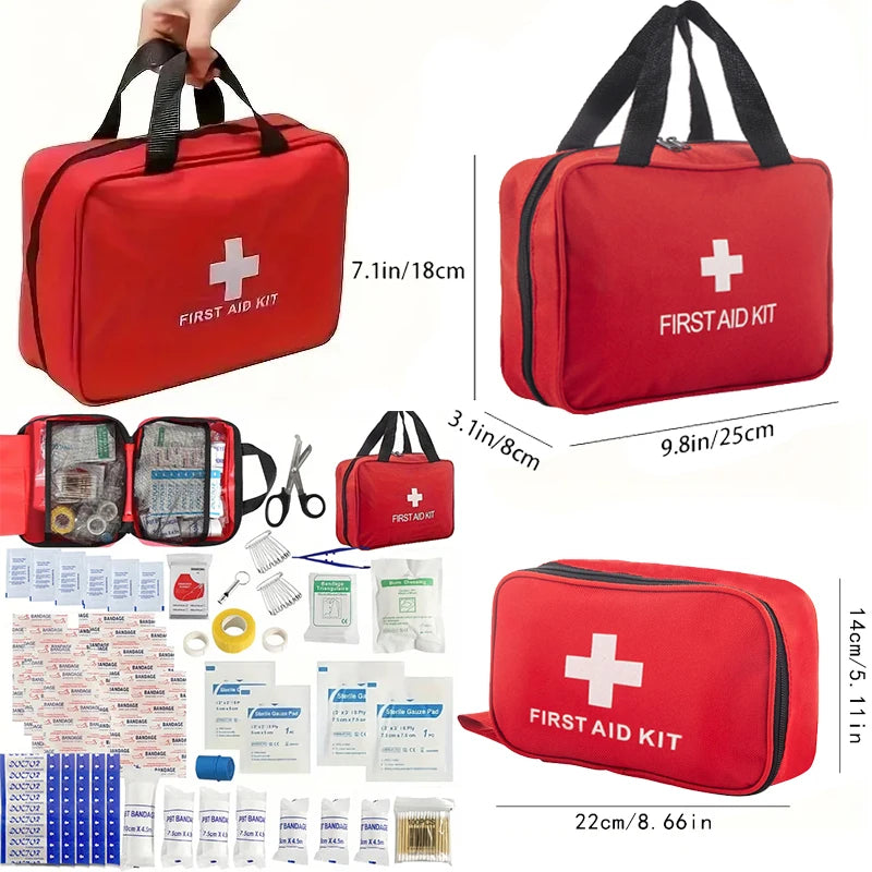 Car First Aid Kits 275Pcs Survival Gear Home Travel Size Small Emergency Kit Tactical Hiking EVA Camping Essentials Backpack Sports Office Boat Urgent Accident