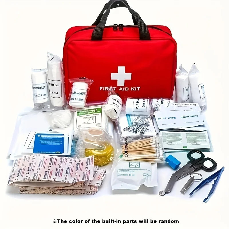 Car First Aid Kits 275Pcs Survival Gear Home Travel Size Small Emergency Kit Tactical Hiking EVA Camping Essentials Backpack Sports Office Boat Urgent Accident