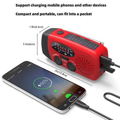 Car Portable Disaster Prevention Multifunctional Radio Emergency Radio Hand cranked Generator for Mobile Phone Charging