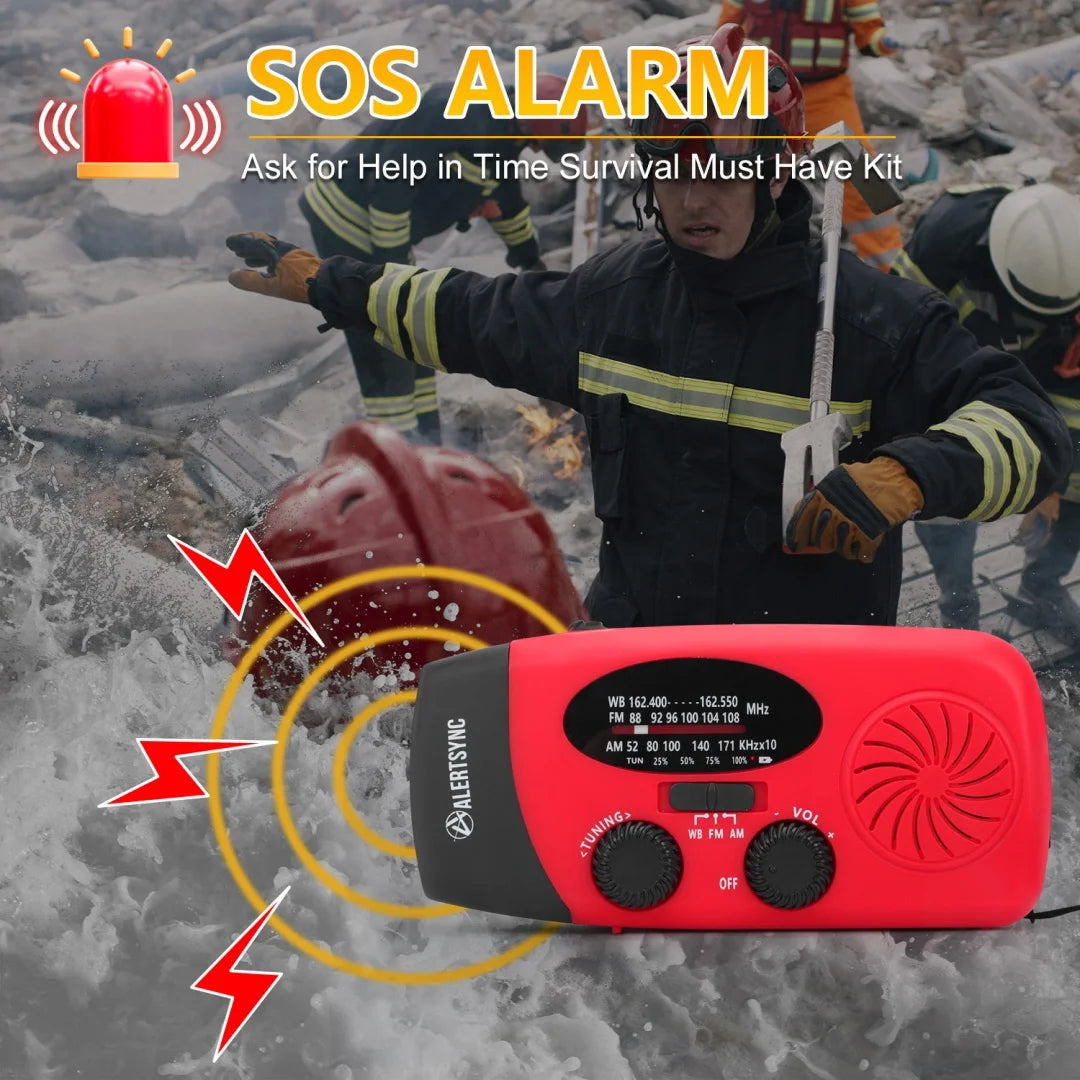 Car Portable Disaster Prevention Multifunctional Radio Emergency Radio Hand cranked Generator for Mobile Phone Charging