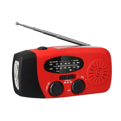 Multifunctional Portable Hand Crank Power Generation Emergency Radio Solar Disaster Prevention FM AM WB NOAA Power Bank