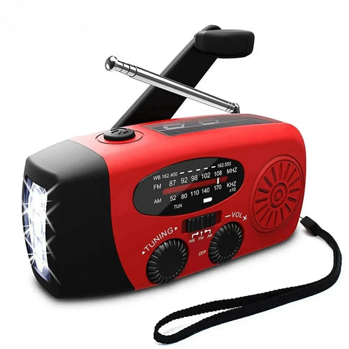 Multifunctional Portable Hand Crank Power Generation Emergency Radio Solar Disaster Prevention FM AM WB NOAA Power Bank