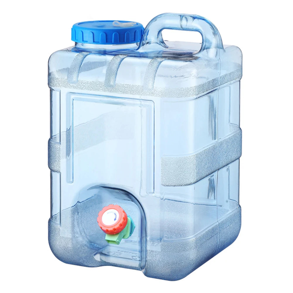 7.5/10/15L Large Capacity Pure Water Buckets Container With Faucet Portable Driving Water Tanks Emergency Water Storage
